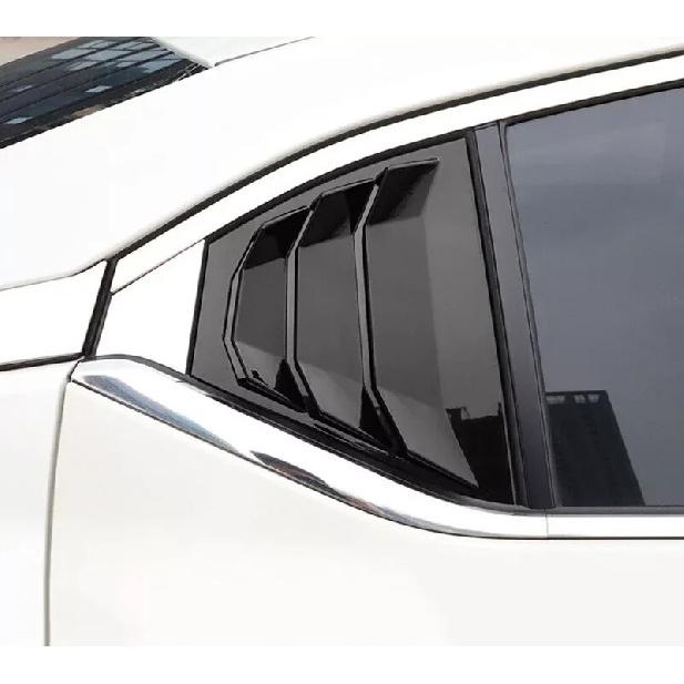 For Nissan Altima    Car Rear Louver Window Side Shutter Cover Trim Sticker Vent Scoop ABS Carbon Fiber Accessories