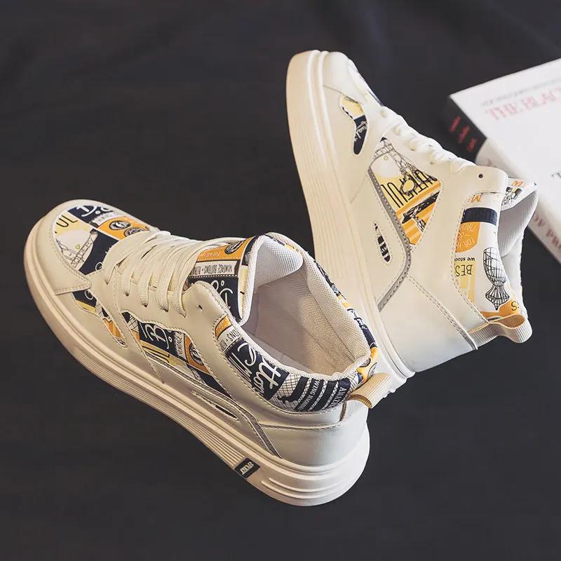 

Модные мужские высокие повседневные туфли Модные сетчатые мокасины Дышащая спортивная обувь на шнуровке Уличные мужские кроссовки Trend Tides Black Tennis 44 39 бежевый