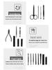 18-Piece Black Angled Nail Clipper Manicure & Pedicure Set