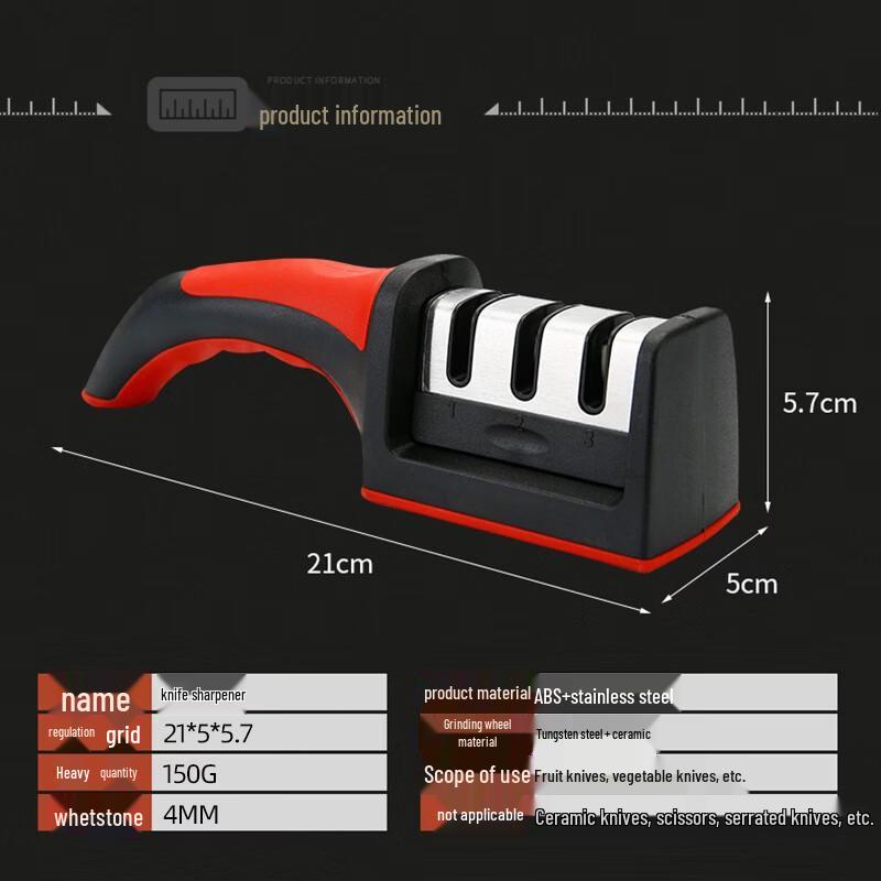 Yu Wei Kang 3-Stage Manual Kitchen Knife Sharpener