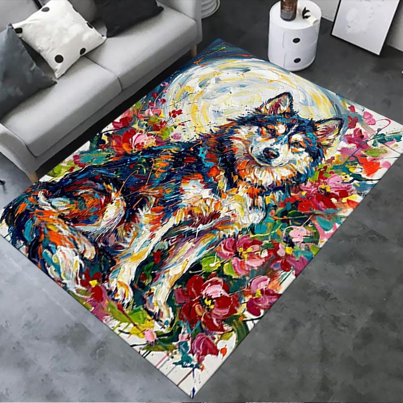 2025 New Husky Dog Carpet Rug for Living Room Bedroom Home Sofa Decoration,Kids play Non-slip Floor Mat67