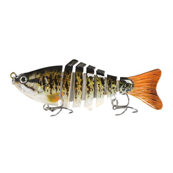 1/2/3/5Pcs 10CM/15.5G Multi-Jointed Fishing Lure with Hooks Realistic 7-Section Swimbait Plastic Artificial Bait Freshwater Saltwater Accessories