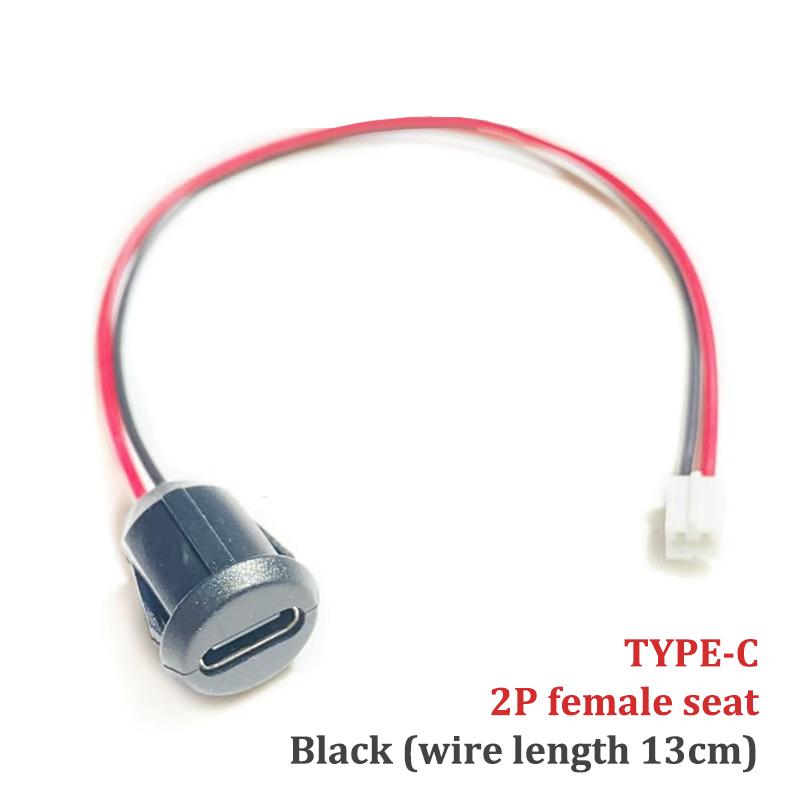 Usb 2Pin High Current Charging Socket Plate Type -C Waterproof Female Connector