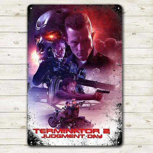 Terminator Judgement Day Movie Metal Poster Tin Sign xcm Collectable Plate 20x30cm（7.8x11.8inch）