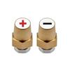 2 Pièces Chargeur de Borne de Batterie Vis Accessoires Laiton Connecteurs de Borne Hexagonale Pour Borne Positive et Négative de Batterie de Voiture