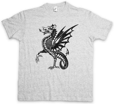 DRAGON IV T-SHIRT Tatuaż Średniowieczny Potwór Japoński Azja Loch Rycerz