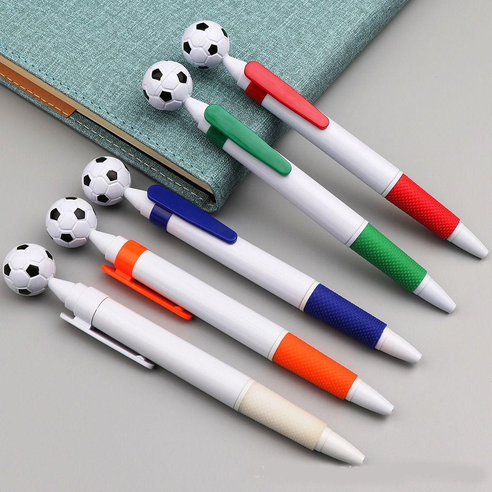 5pcs Smooth Writting Ballpoint Pen Soccer Shape Writing Pen Creative Press Pen Student