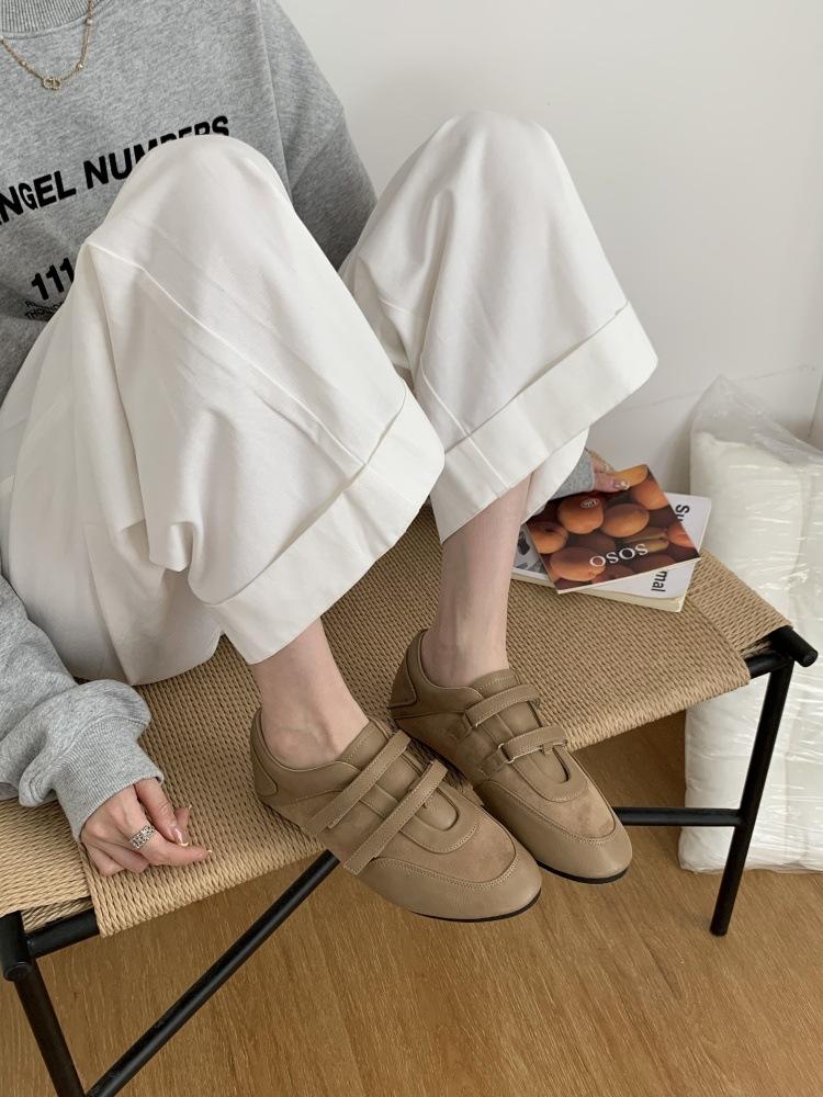 

Туфли Мэри Джейн в стиле феи, новые, с внутренней высотой, увеличивающей рост, в стиле ретро, спортивные, женские, с круглым носком, с неглубоким вырезом, универсальные, тонкие, низкие, для通勤 39 хаки