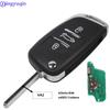 jingyuqin ASK/FSK 433MHz ID46 Chip CE0523 Modified Flip Remote Key Fob for Peugeot 307 407 607 HU83/ VA2 Blade 2 3 Button Key