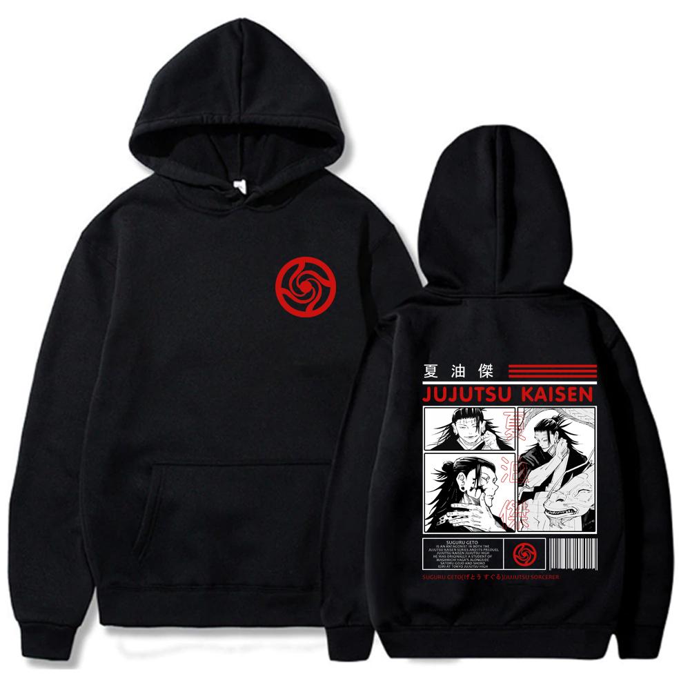 Suguru Geto Jujutsu Kaisen Anime Graphic Hoodies Vintage Oversized Hooded Hip Hop Long Sleeves Hoodie Men Women Clothes