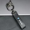 Carbon Fiber Car Badge Keychain Keyring Leather Key Chain Pendant For BMW E60 E53 E83 F48 F40 G20 G01 G02 F10 F95 G15 G16 F30 X1 cybf04