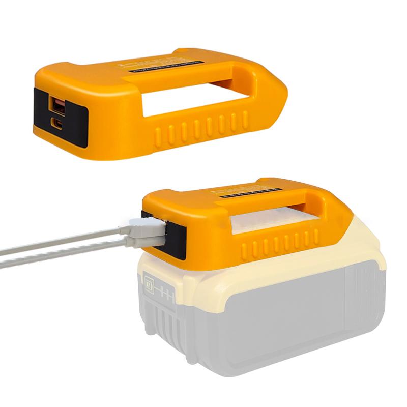 

Интеллектуальная стойка для быстрого зарядного устройства для Dewalt DCB200, 20 В, 18 В, портативный адаптер для литиевой батареи с USB-портом 5 В, быстрая зарядка типа C