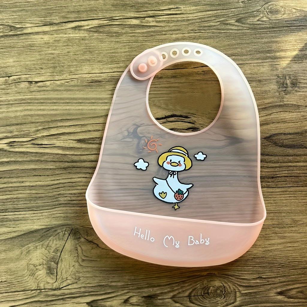 Soft Adjustable Silicone Baby Bib, Durable and Skin-friendly. Perfect for Toddler Daily Feeding.