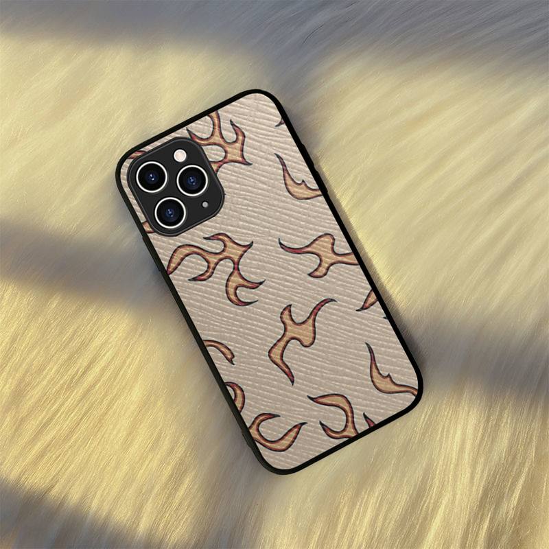 Artistic Flame Phone Case Hard Leather Case for iPhone 11 12 13 Mini Pro Max 8 7 Plus SE 2020 X XR XS Coque