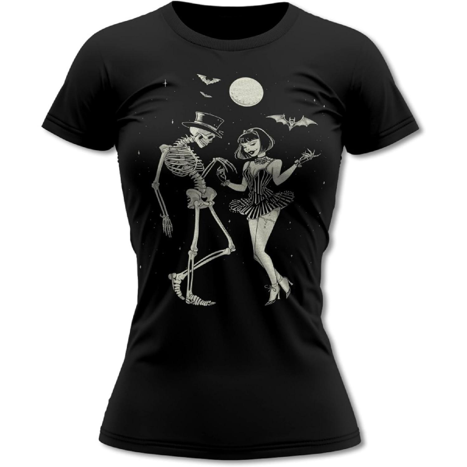 Bands and Bones Skeleton Dance Women s Cute Skulls T-Shirt XXXXXL разноцветный