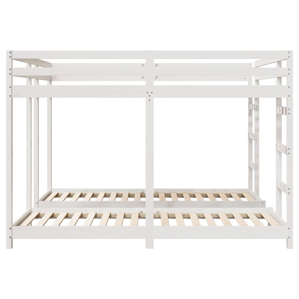 Triple Deck Bunk Bed Frame White 200 X 200 Cm
