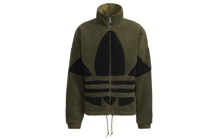 Adidas Originals Sherpa Jacket Men s Dark Olive Green HC0326 XXS