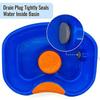Thickened Hair Washing Basin Plastic Reusable Bed Shampoo Basin With Drain Hose With Rubber Pad Shampoo Tray