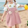 Polka Dot Summer Suspender Skirt for Girls: Versatile Princess Style for Children