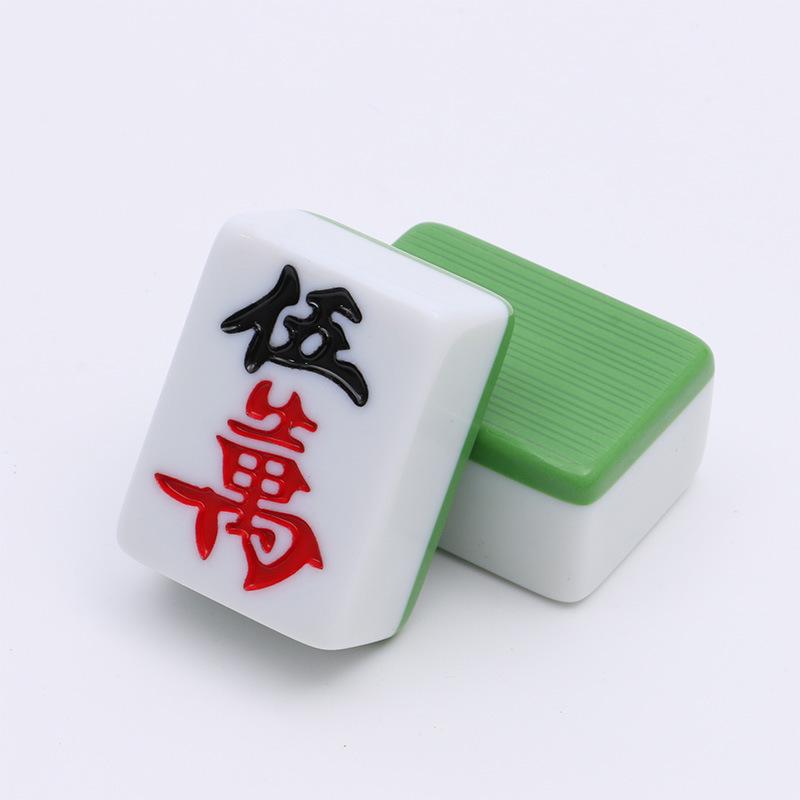 Large & Medium Hand-Rubbed Bamboo Mahjong Tiles for Home & Dorm Use
