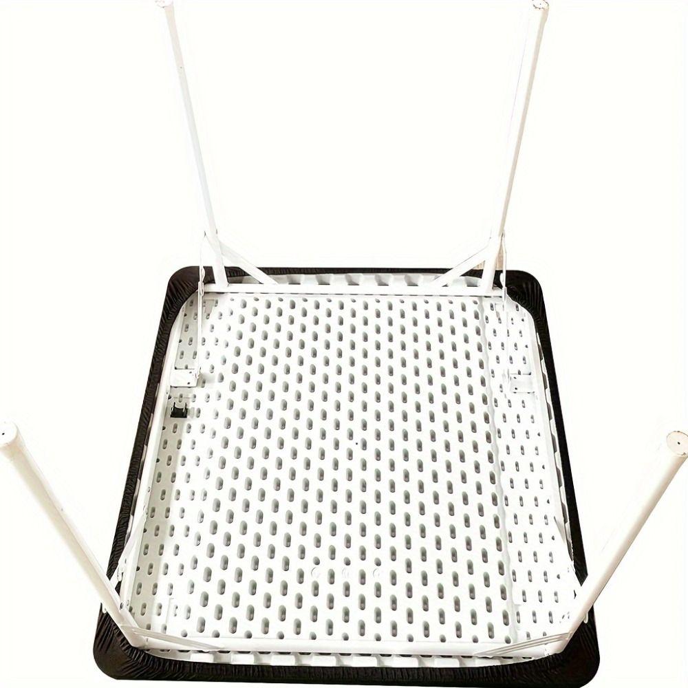 Solid Color Stain-Resistant Tablecloth Elastic Table Protector Durable Square Table Cover  Wedding
