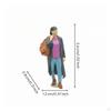 Woman in Long Coat Resin Diorama Figure Collectible for Hobbyists, Collectors