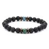 Vintage Irregularity Natural Lava Stone Beaded Couple Bracelet for Men Women Personality Charm Party Bangle Jewelry Accessories