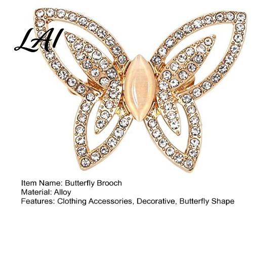 Butterfly Brooch Pin Women Hollow Brooch Golden Decorative Badge Lapel Pin Sweater Cardigan Coat Dress Jewelry Accessories Shirt Decoration