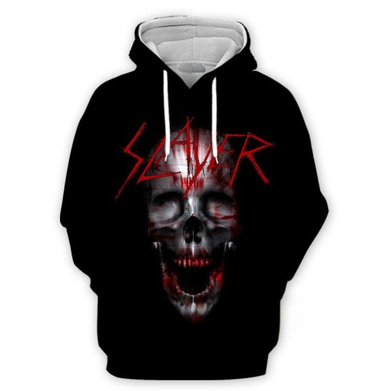 SLAYER ROCK Mikiny Pánské 3D Potisk Pánské Dámské Mikina Ležérní Oversized Pánské Oblečení Streetwear Módní Mikina