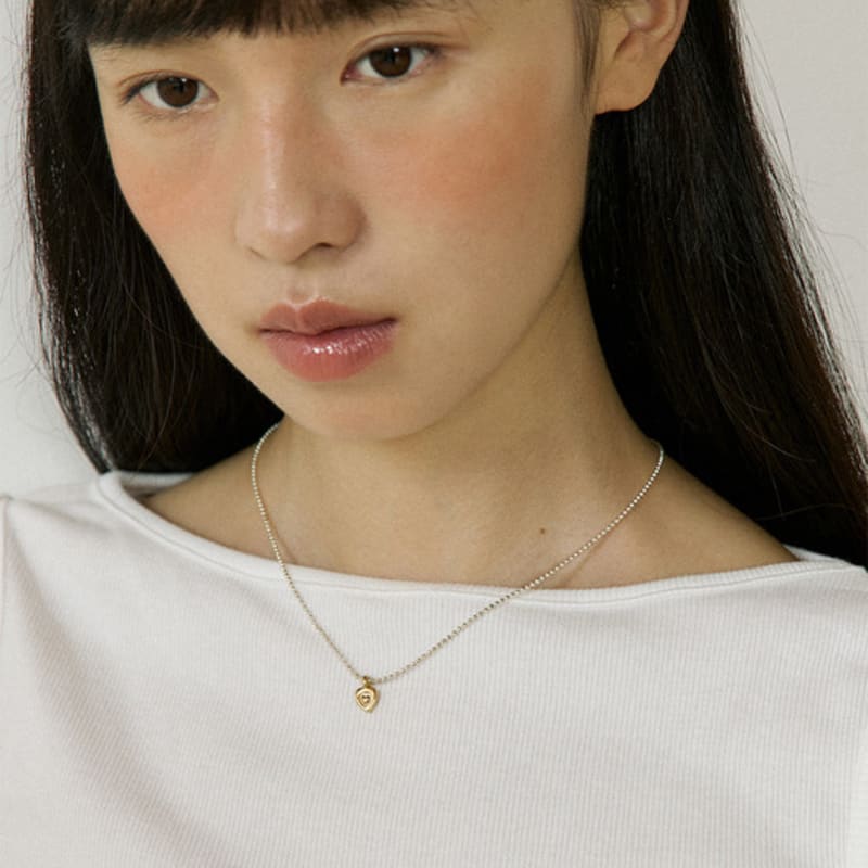 Lucirzu Gold Heart Pendant + 925 Silver Necklace