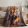 Comfortable Soft Tiger Blanket, Flannel Throw for All Seasons, Suitable for Office, Bed and Travel, Perfect Gift for Men, Women