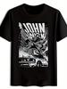 Schwarzes T-Shirt mit "JOHN WICK" Grafikdruck - Kühnes actiongeladenes Design