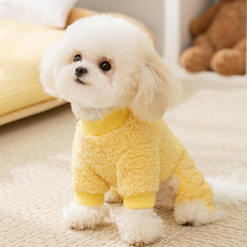 Funny little animal dog clothes can be towed fleece small dog than bear cat autumn and winter warm pet transformation clothing