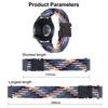 Snap Button Nylon Braided Watch Band