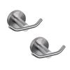 1/2Pcs Hardware Towel Robe Holder Dual Hooks Coat Rack Heavy Duty Door Hanger  Clothes