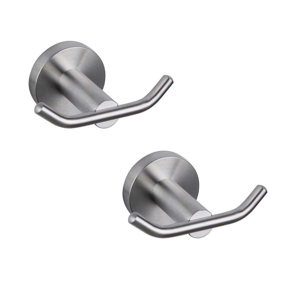 1/2Pcs Hardware Towel Robe Holder Dual Hooks Coat Rack Heavy Duty Door Hanger  Clothes