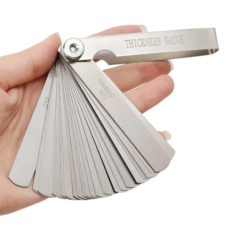 Feeler Gauge Measurement Tool Stainless Steel Feeler Gauge Universal Metric Imperial Thickness Gage Set for Hardware Measurement