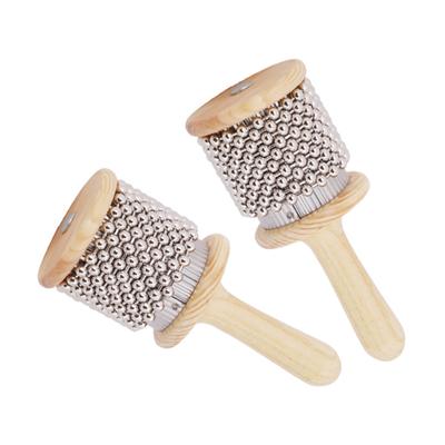 HAMILO Cabasa Percussion Instrument, Drevený, Folklórny nástroj, pre Dychovku, Hudobnú učebňu, Koncerty, Súprava 2 ks (8,5 cm)