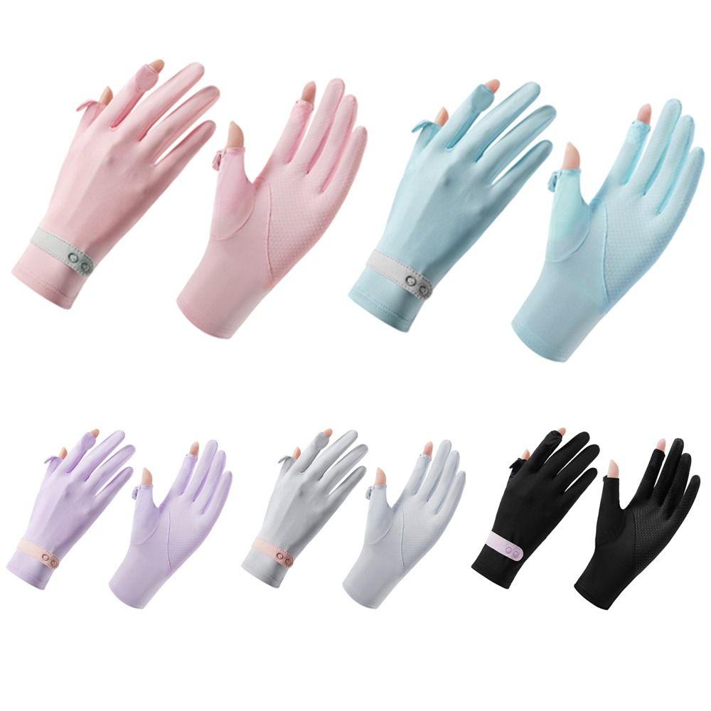 Touch Screen Sunscreen Gloves Anti-UV Mittens Fashion Riding Gloves Women