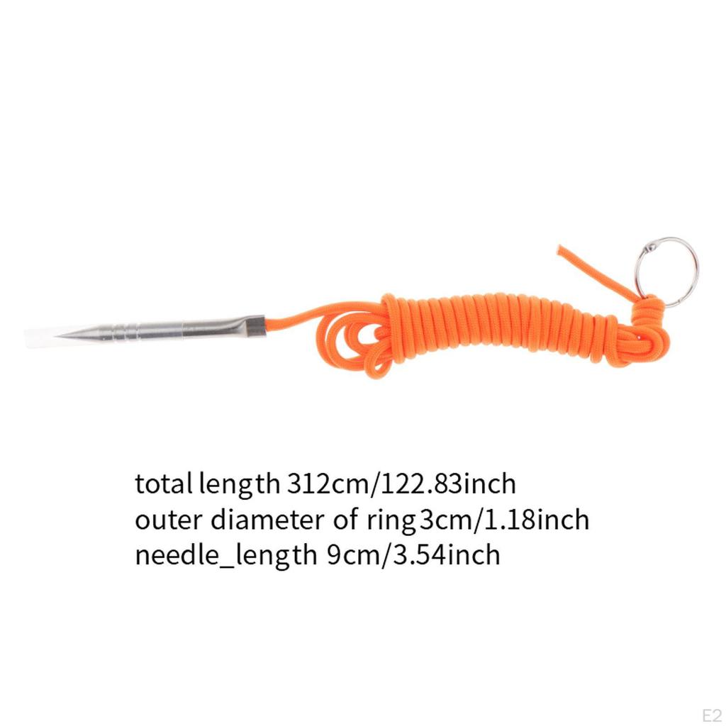 Fishing Stringer with Paracord And Metal Threading Pin for Outdoor Activities