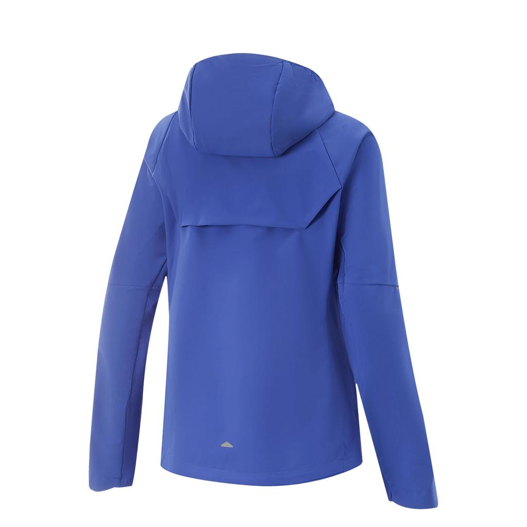Li Ning Running Series Solid Color Zipper Hooded Versatile Sports Windbreaker Women Outerwear Bright-Blue AFDV044-4