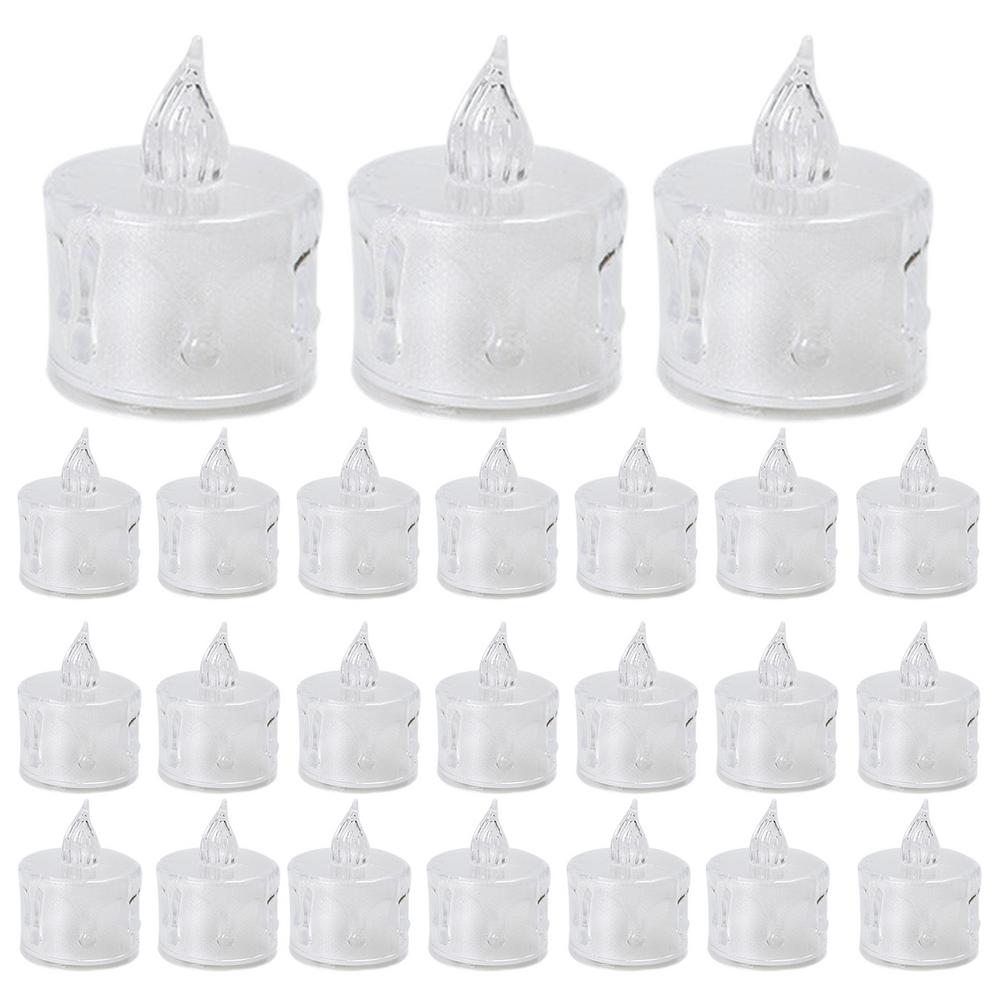 

Светодиодная свеча на батарейках, центральный элемент стола, 24 мерцающих светодиода, светодиодные свечи малого размера на батарейках, подходят для свадеб, обедов