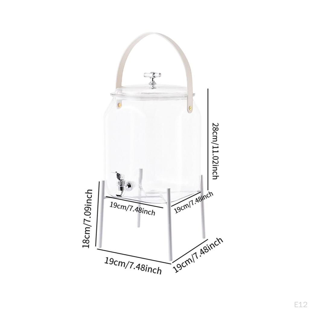 Beverage Dispenser And Jug Handling with Water Juice Cover