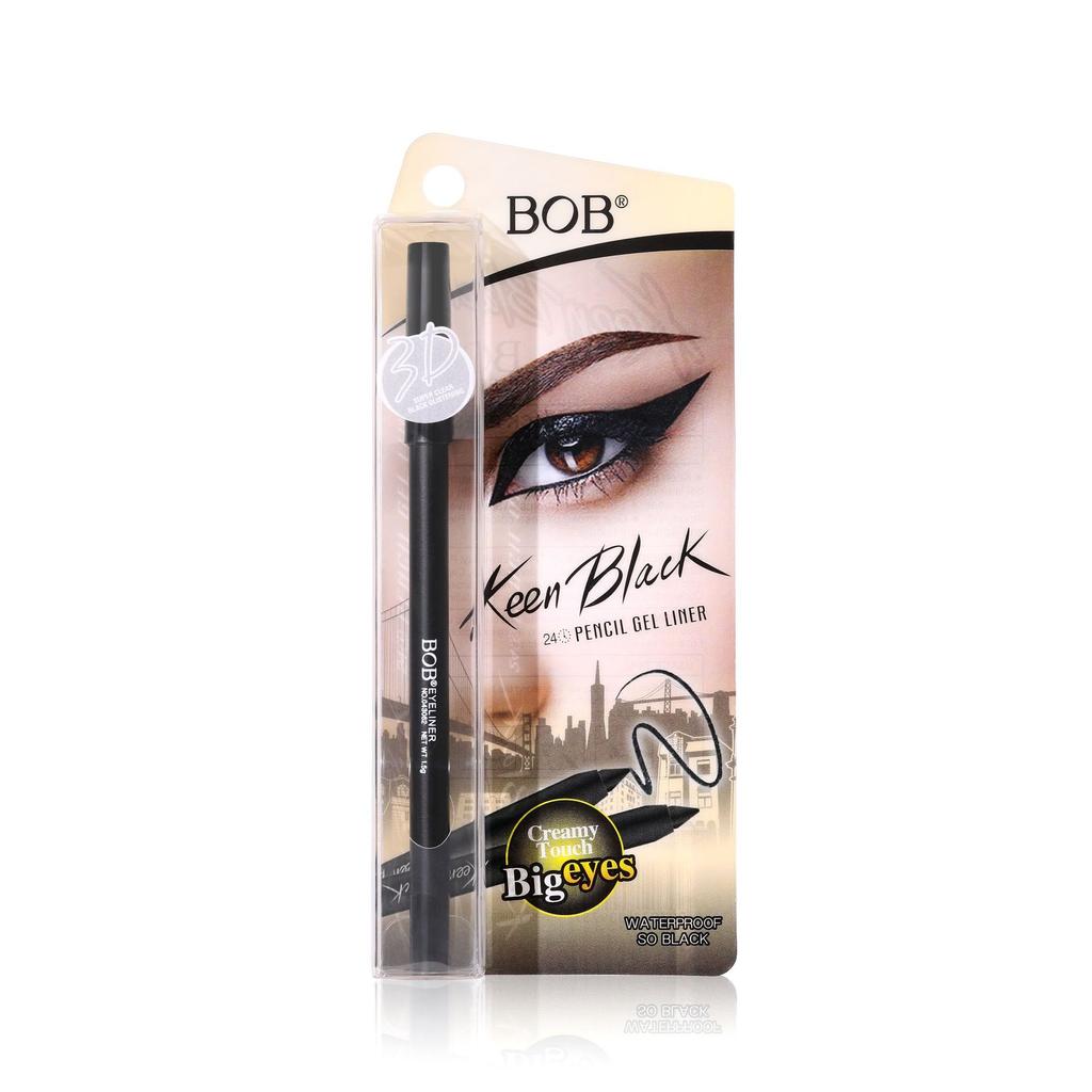 BOB Langlebiger, strahlend schwarzer Eyeliner Stift wasserfest, wischfest und farbecht Anfänger natürlicher Farbton Eyeliner