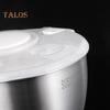 Stainless Steel Salad Spinner with Drain Basket Anti-Slip Base Stop Button Large 5.3 Quart Vegetables Dryer