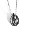 Korean Style Jewelry New Three-ring Romantic Couple Necklace with Chain