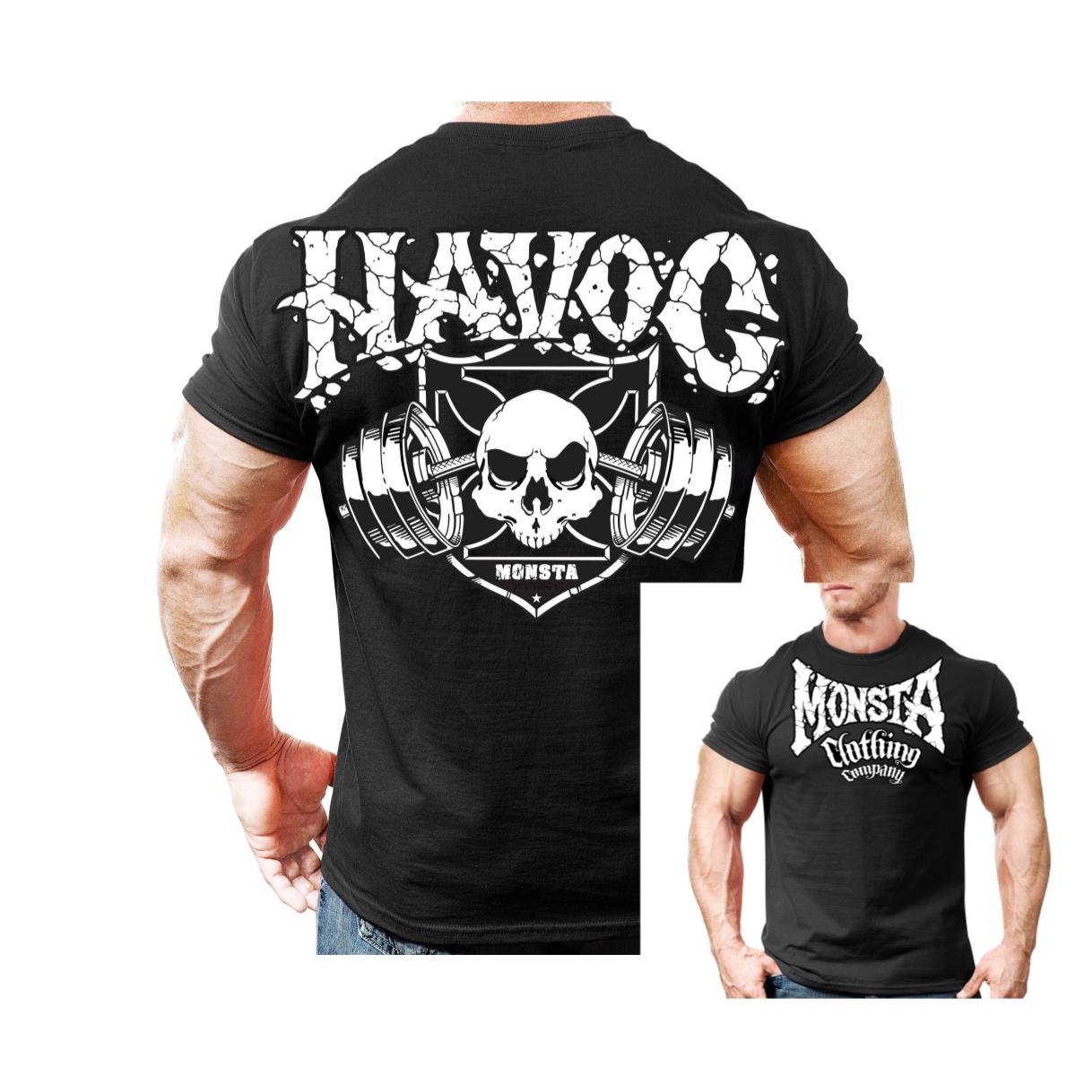 

Barbell Skeleton Fitness Training Casual TShirt Mens and Womens Luxury Brand Top M