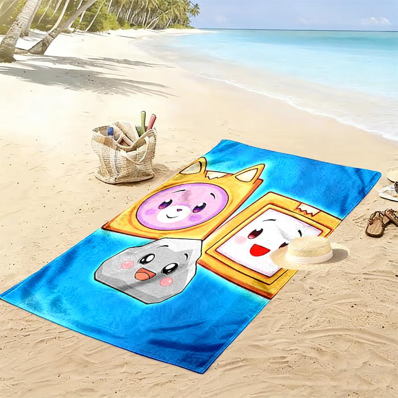 Lankybox Print Beach Towel, Large Soft Quick Dry Towel for Beach Camping Swimming