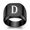 1Pcs Personalised Initial Engrave A to Z Alphabet ring  Stainless Steel Rings