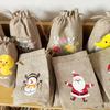 12pcs Halloween Drawstring Bag Packaging Valentine's Day Gift Bag Party Festival Gift Bag Christmas Cloth Drawstring Bag